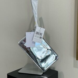 Kate Spade Metallic Silver Clutch